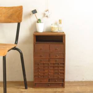 manufrance meuble de métier de rangement, en bois mobilier industriel mobilier vintage