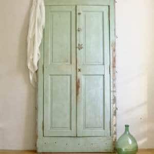 Porte ancienne vert minth