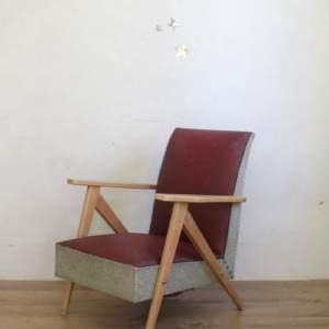 fauteuil vintage pieds compas