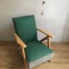 Ancien fauteuil pieds compas vintage des années 50/60