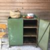 Meuble d'atelier vert opaline