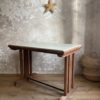 Table bistrot plateau verre opaline