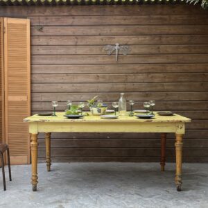 Table de ferme pieds tournés